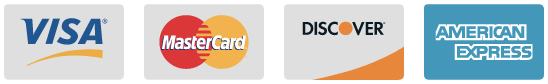 Visa, Master Card, American Express, Discover